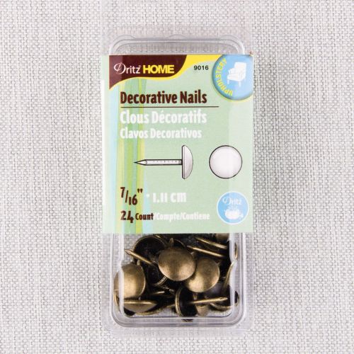 SMOOTH DECORATIVE NAILS - ANTIQUE BRASS