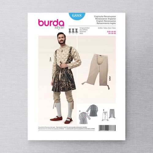 BURDA - 6888 COSTUME HISTORIQUE POUR HOMMES