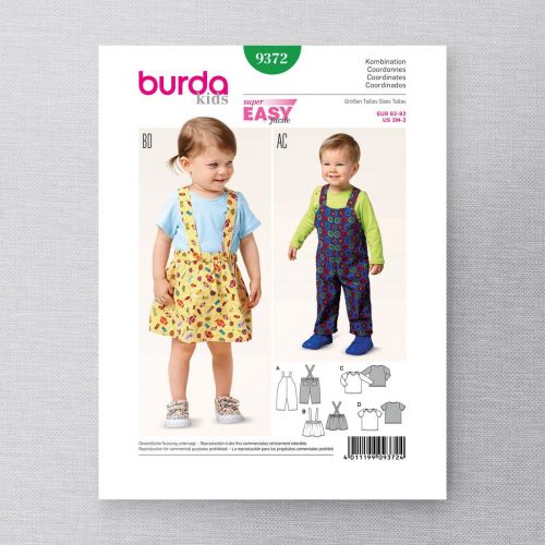 BURDA - 9372 ENSEMBLE POUR ENFANTS