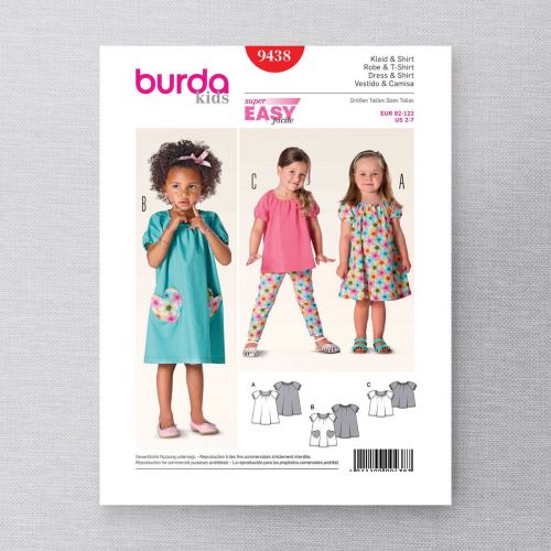 BURDA - 9438 ROBE/HAUT POUR ENFANTS