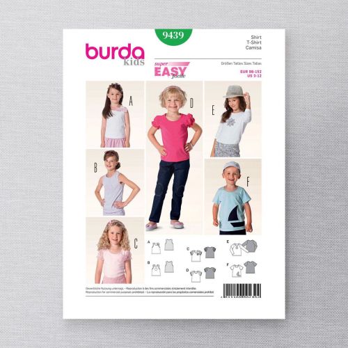 BURDA - 9439 HAUT POUR ENFANTS