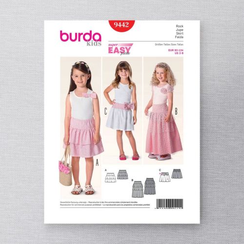 BURDA - 9442 JUPE POUR ENFANTS