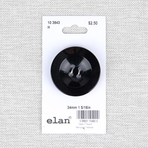 ELAN BUTTON 103843H - 34MM 4 HOLES BLACK - SET1