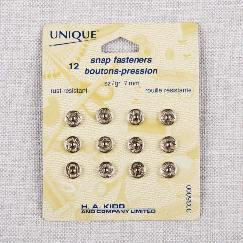 BOUTONS-PRESSION À COUDRE 7 MM - NICKEL