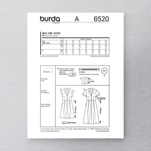 BURDA - 6520 ROBE POUR FEMMES