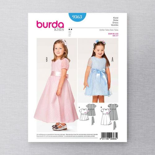 BURDA - 9363 ROBE POUR ENFANTS