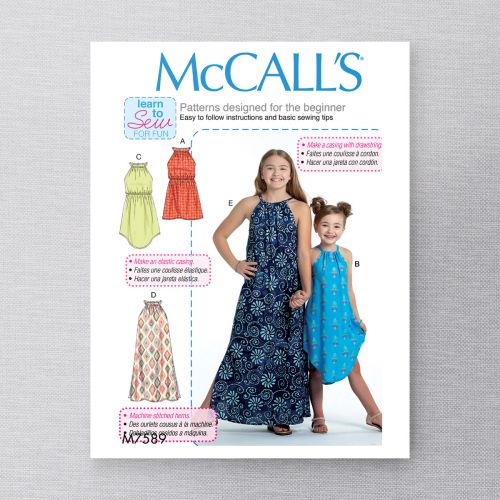MCCALLS - M7589 LOOSE-FITTING DRESSES FOR CHILD - XS-S