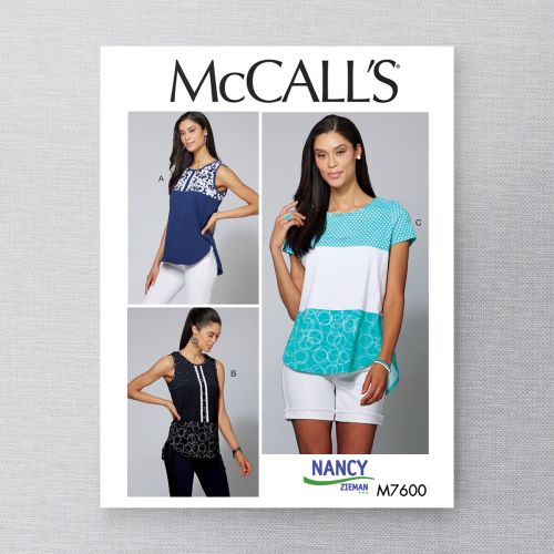 MCCALLS - M7600 SEMI-FITTED TOPS FOR WOMAN - 18W-24W