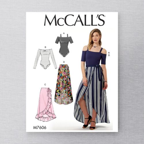 MCCALLS - M7606 BODYSUITS AND SKIRTS FOR MISS - XS-M
