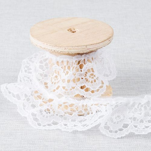 FRILLED LACE 38 MM - WHITE