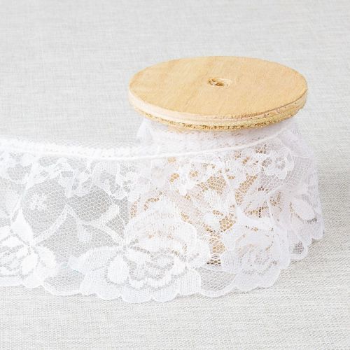 FRILLED LACE 60 MM - WHITE