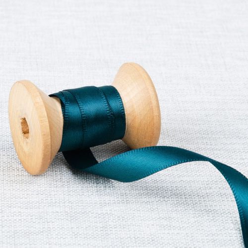 DOUBLE FACE SATIN RIBBON 10 MM - TEAL