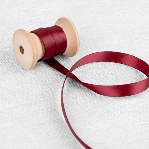 DOUBLE FACE SATIN RIBBON 10 MM - RED WINE