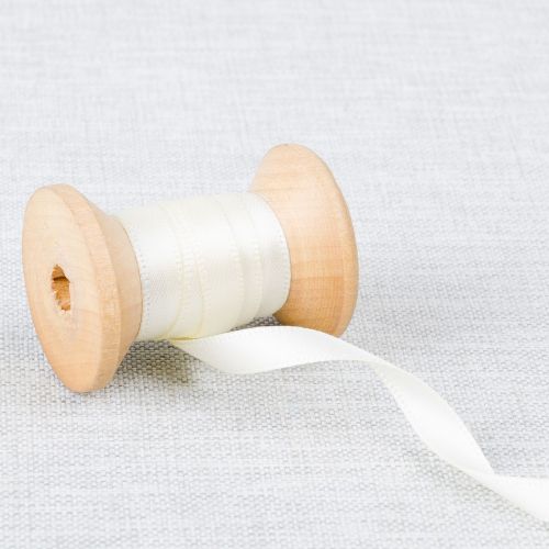 DOUBLE FACE SATIN RIBBON 6 MM - IVOIRY