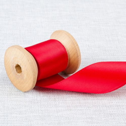 DOUBLE FACE SATIN RIBBON 22 MM - RED