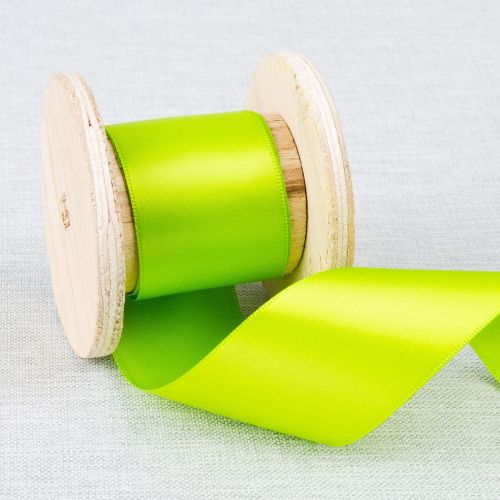 DOUBLE FACE SATIN RIBBON 38 MM - LIME