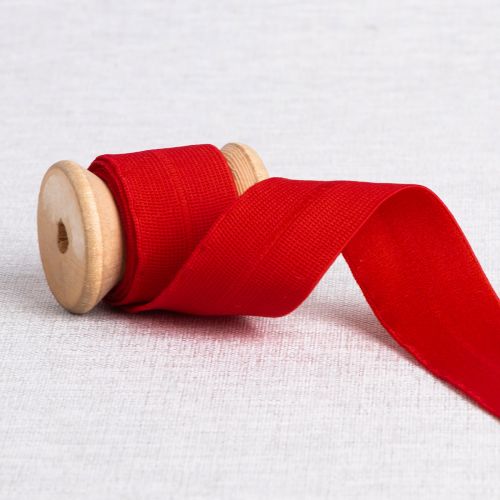 FOLD OVER ELASTIC PROSTRETCH PLUSH 25MM - RED