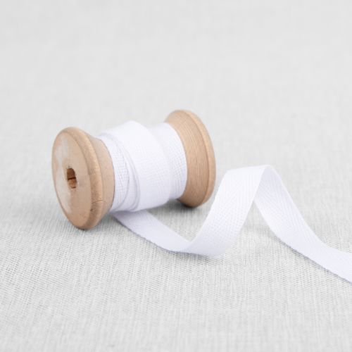 COTTON TWILL TAPE 10MM - 3/8IN - WHITE