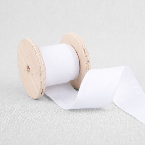 COTTON TWILL TAPE 38MM - 1 1/2IN - WHITE