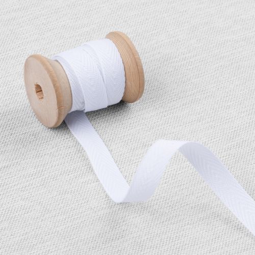 POLYESTER TWILL TAPE 10MM - 3/8IN - WHITE