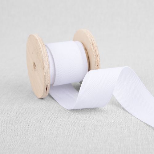 POLYESTER TWILL TAPE 32MM - 1 1/4IN - WHITE 