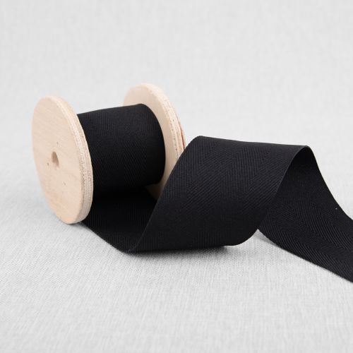 POLYESTER TWILL TAPE 51MM - 2IN - BLACK