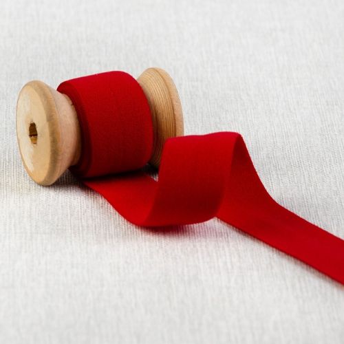 FOLD OVER ELASTIC DULL - RED