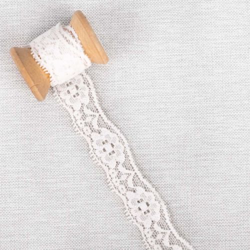 STRETCH LACE 20 MM - OFF WHITE