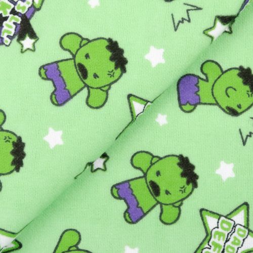MARVEL COMICS FLANNEL - DADDY'S LITTLE HULK FOR CAMELOT - DADDY'S LITTLE HULK GREEN