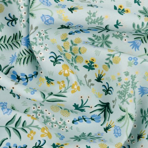 CAMONT RAYON CHALLIS BY RIFLE PAPER CO FOR COTTON + STEEL - EXOTIC FLOWER MINT