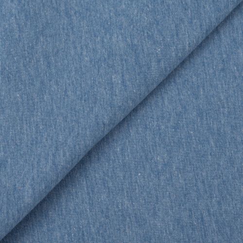 ORGANIC COTTON AND RECYCLED POLYESTER JERSEY - BLUE MIX