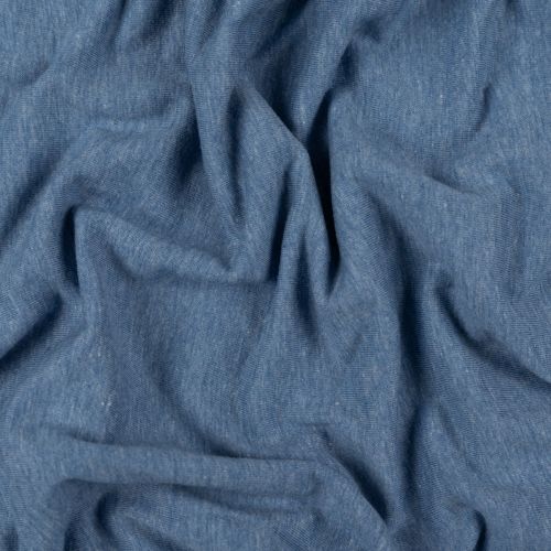 ORGANIC COTTON AND RECYCLED POLYESTER JERSEY - BLUE MIX