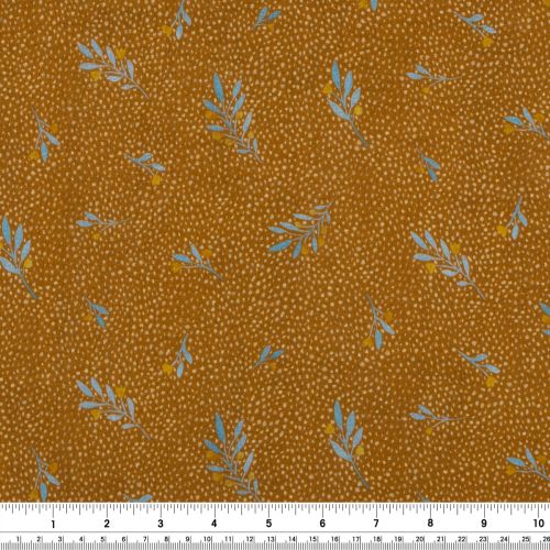 SMALL FLOWERS DOUBLE GAUZE BY POPPY - BROWN