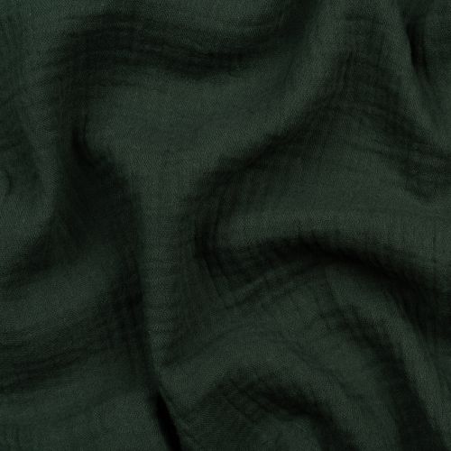 ORGANIC DOUBLE GAUZE - FOREST GREEN