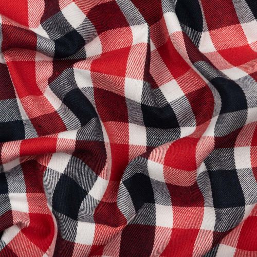 CLASSIC PLAID FLANNEL BILLIE - NAVY, RED & WHITE