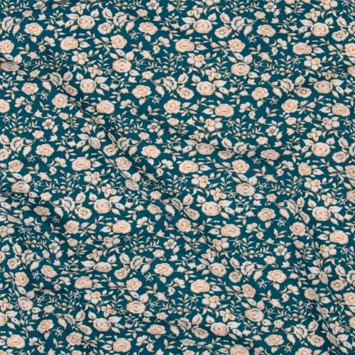 BAMBOO JERSEY FLORAL BY POPPY - DARK GREEN