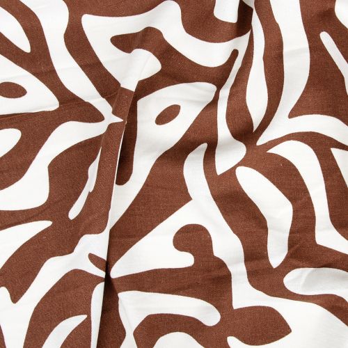 PALMA ABSTRACT SILKY NOIL - BROWN/IVORY