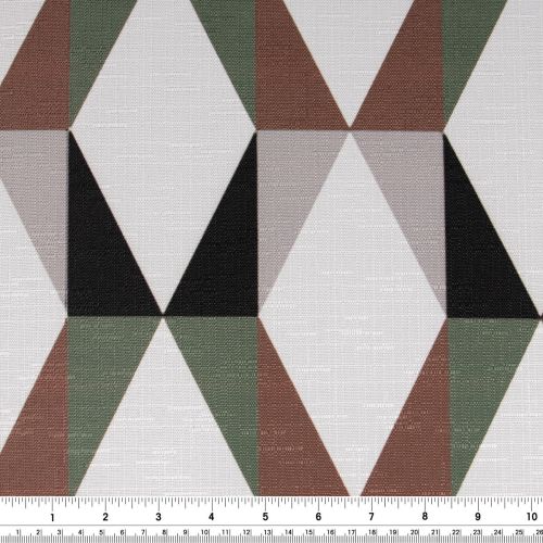 PUZZLE TABLECLOTH FABRIC - GREEN