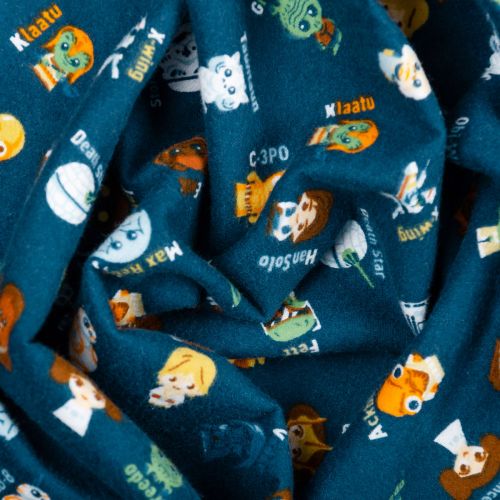 STAR WARS FLANNEL BY CAMELOT - KAWAII NAVY