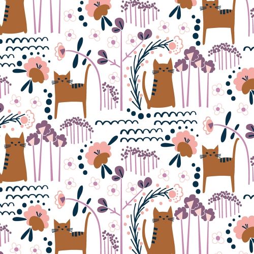 SUNDOWN COTTON BY COLLABORATIVE COLLECTION FOR COTTON + STEEL - ELSIE'S CAT SUNSET