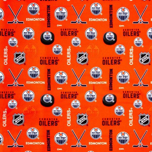 NHL FLANNEL BY SYKEL - EDMONTON OILERS ORANGE