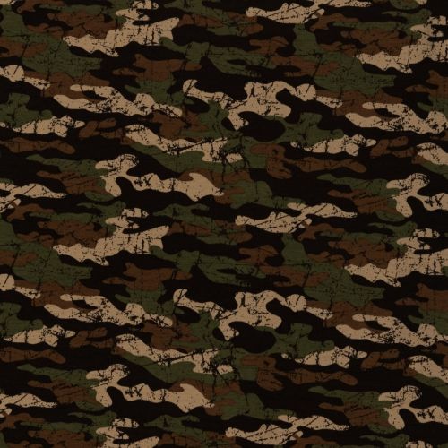 FRENCH TERRY BY POPPY - CAMOUFLAGE BROWN