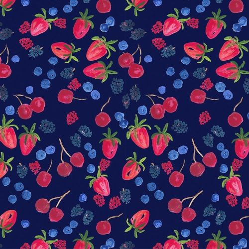 AMERICAN SUMMER COTTON BY CAITLIN WALLACE-ROWLAND FOR DEAR STELLA - BERRY PICKING MULTI