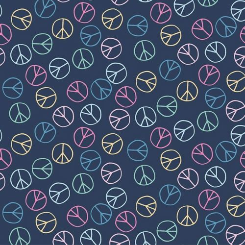 WHAT'S THE SCOOP COTTON BY DEAR STELLA - PEACE OUT ORIENT