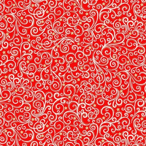 SCANDI 2021 COTTON BY ANDOVER - PAISLEY RED