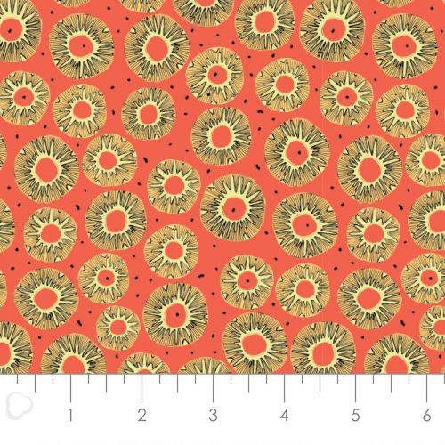 FEELIN FRUITY COTTON BY VICKY YORKE FOR CAMELOT - PINEAPPLES CORAL