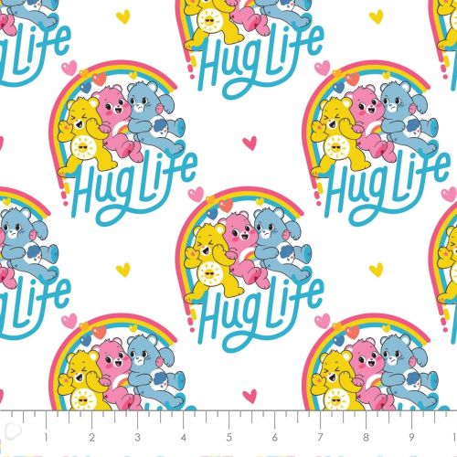 CARE BEARS BELIEVE COTTON BY CAMELOT - HUG LIFE WHITE