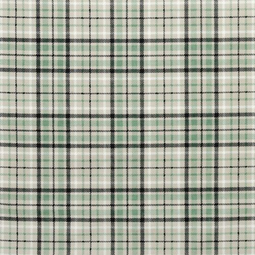 FROSTED FOREST FLANEL BY ANDREA TACHIERA FOR NORTHCOTT - PLAID TAN/GREEN