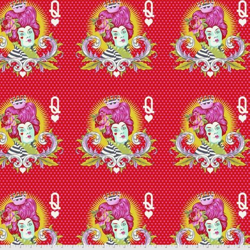 CURIOUSER COTTON BY TULA PINK FOR FREE SPIRIT - THE RED QUEEN WONDER