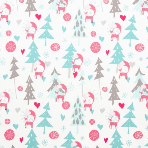 SNOWY DAY FLANNEL COTTON BY PENN2PAPER FOR FREE SPIRIT - SNOWY DAY WHITE